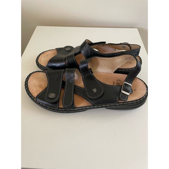 Finn Comfort Unisex Black Leather Sandals Made in Germany size 42D Men’s 8.5 main image 5